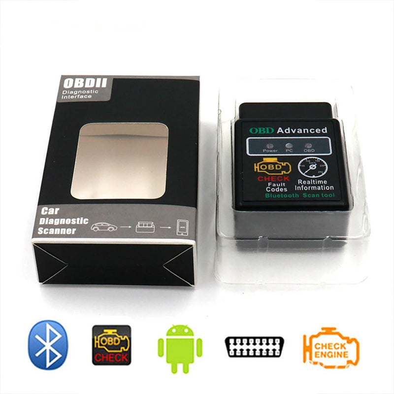 Detector de averías para coche V1.5 Bluetooth OBD II ELM327, herramientas de diagnóstico automotriz