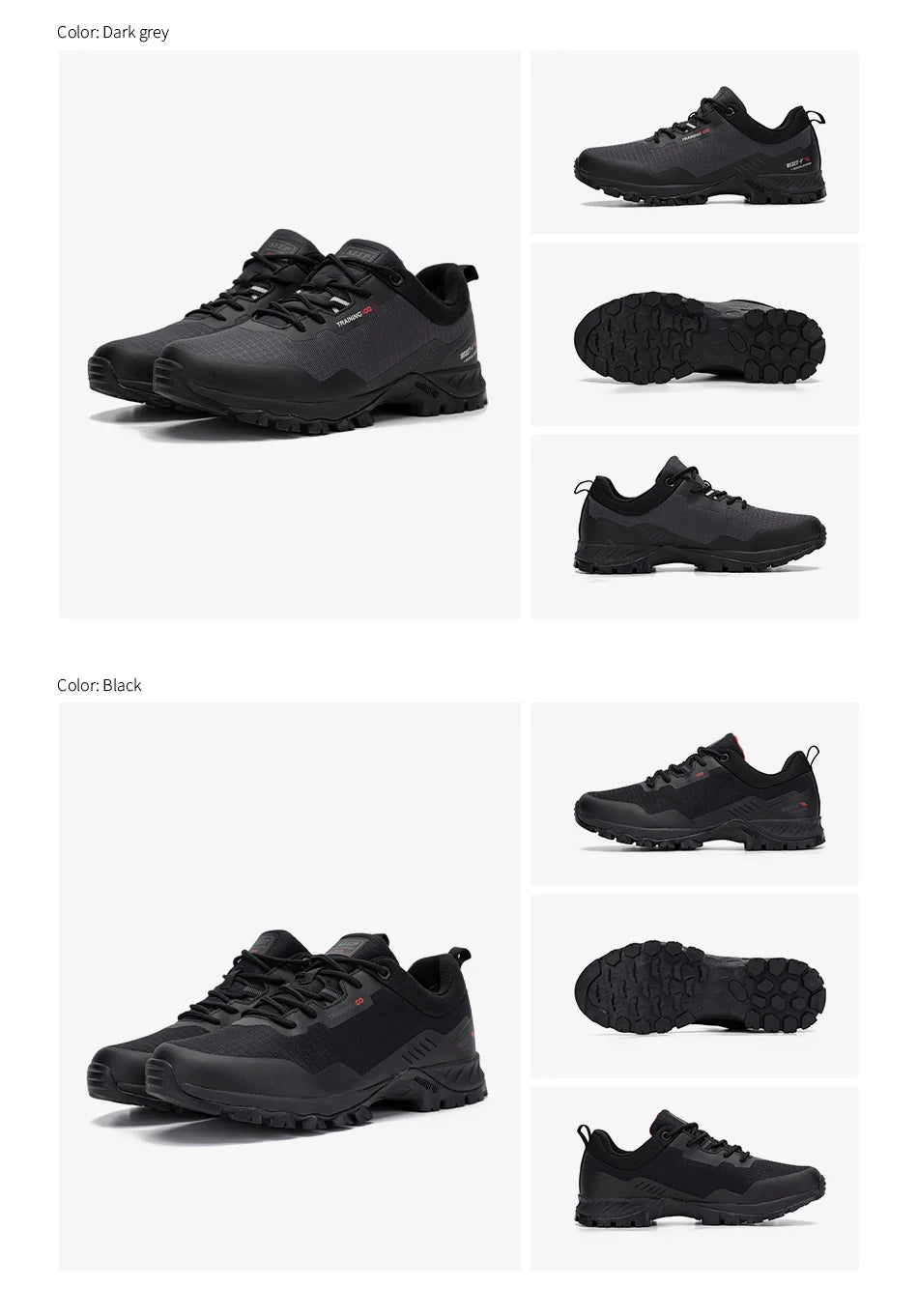 Baasploa Men's Anti-Skid and Wear-Resistant Hiking Travel Shoes Fashion Waterproof Outdoor Sneaker Comfortable Male Sport Shoes
