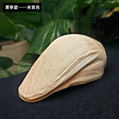 Men's Cap Classic Vintage Breathable Beret Hat for Men Visor French Artist Beanies Designer Cotton and Lined British Berets Hat