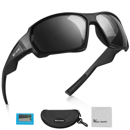 WEST BIKING HD Polarized Cycling Sunglasses UV400 Protection MTB Road Bike Eyewear Men Outdoor Sport Bicycle Fishing Glasses