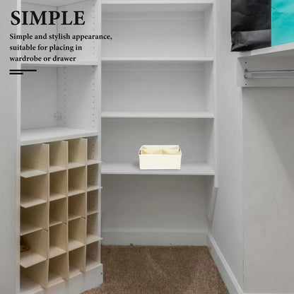 Caja de almacenamiento de 12 piezas para ropa interior, calcetines de bebé, organizador de cajones beige, divisor para decoración de guardería, divisores de tela no tejida para cambiador.
