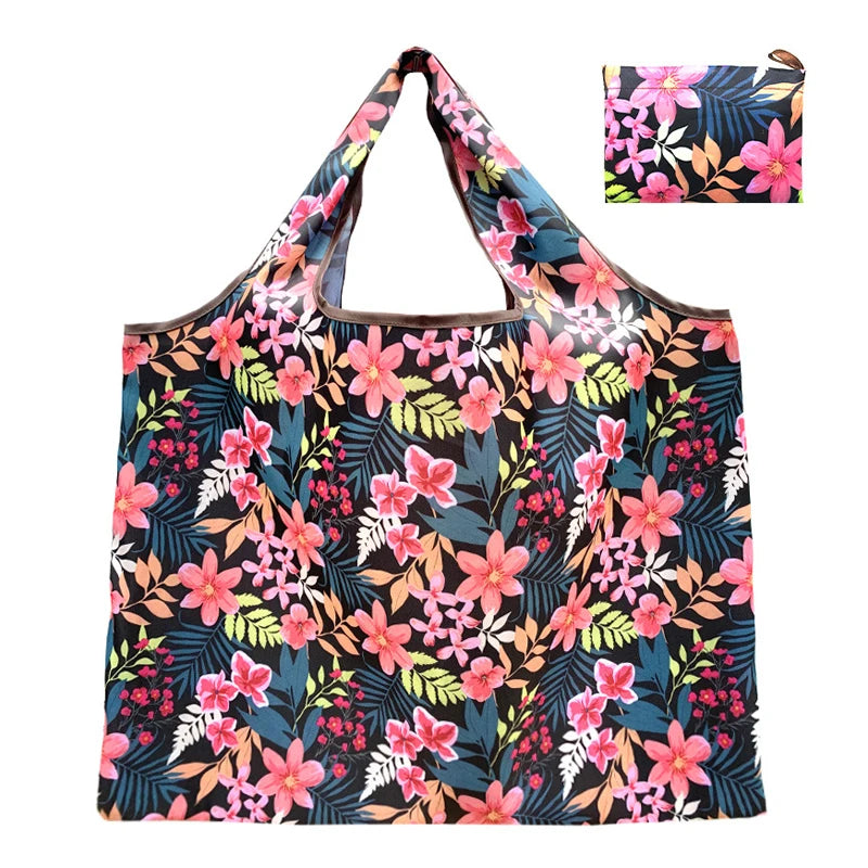 Folding Shopping Bag Large Capacity Environmental Protection Portable Handbag Supermarket Toy Storage Bags Travel Grocery Bag