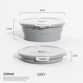 Collapsible Food Storage Containers Silicone Lunch Box with Lid Food Bowls Kitchen Stackable Lunch Box for Pantry Freezer Safe