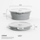 Collapsible Food Storage Containers Silicone Lunch Box with Lid Food Bowls Kitchen Stackable Lunch Box for Pantry Freezer Safe