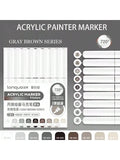 Languo 9pcs/box Soft Brush Acrylic Marker Pen Set，DIY Hand Drawn,Paint Art Markers pens,Student Graffiti Acrylic Paint Pens,M720