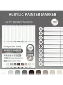 Languo 9pcs/box Soft Brush Acrylic Marker Pen Set，DIY Hand Drawn,Paint Art Markers pens,Student Graffiti Acrylic Paint Pens,M720