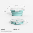 Collapsible Food Storage Containers Silicone Lunch Box with Lid Food Bowls Kitchen Stackable Lunch Box for Pantry Freezer Safe