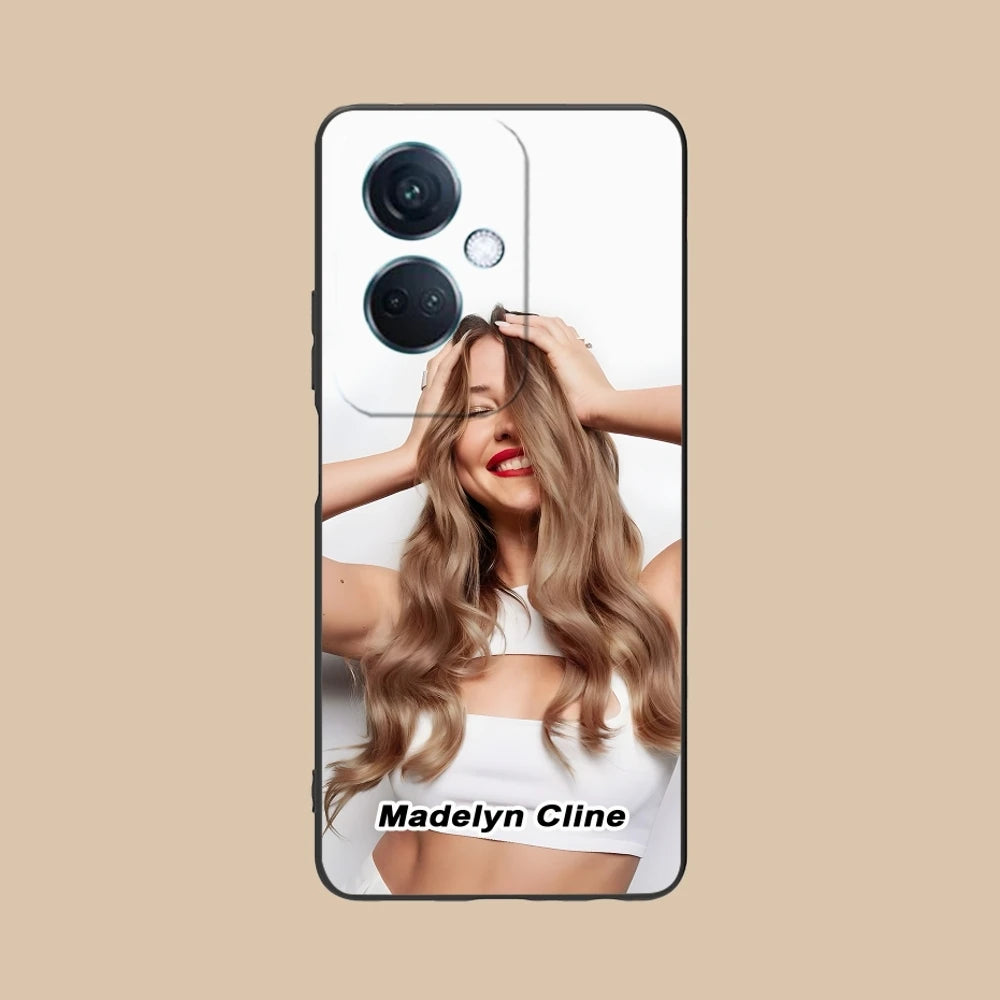 Madelyn Cline Mobile Cell Phone Case for OPPO Find X5 X3 X2 A93 Reno 8 7 Pro A74 A72 A53 Black Soft Phone Cover Shell