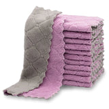 Lmetjma-Super Absorvente Coral Velvet Dishtowels, pano de cozinha, toalhas de prato, antiaderente, óleo, lavável, secagem rápida, JT224, 10pcs