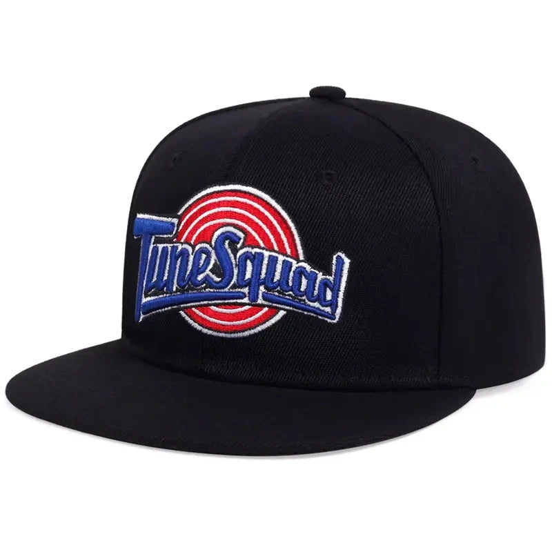 Gorras de béisbol unisex con bordado Tunesquad, estilo hip hop, ajustables e informales, para exteriores y con protección solar.