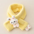 Thick Plush Scarf for Boys Girls Kids Scarf Bib Cute Cartoon Rabbit Faux Fur Neck Protection Warm Shawl Cross Winter 