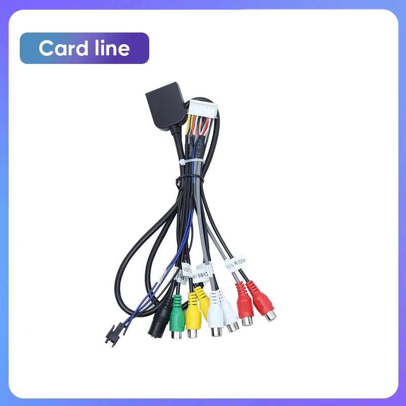 MAMSM Microphone 4G Card Fan USB GPS Rear View Camera RCA Output AUX SIM Slot Radio Converter 16PIN Power Cable For Car Radio