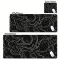 XXL Desk Mat Black And White Strata Liquid Mousepad Large Abstract Mouse Pad Gaming Deskmat With Lockedge Office Non-slip Carpet