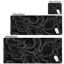 XXL Desk Mat Black And White Strata Liquid Mousepad Large Abstract Mouse Pad Gaming Deskmat With Lockedge Office Non-slip Carpet