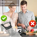 Food Slicing Assistant Kitchen Cutting Tool Durable Onion Cutting Stand with Comfort Handle Stainless Steel Onion Needle Kitchen