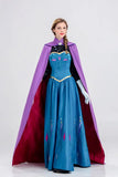 Disney Frozen Movie Adult Costume Women's Cospaly Princess Anna Dress Cloak Halloween Party Performance Dress Birthday Gifts New