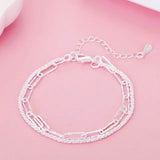 Fine 925 Sterling Silver Bracelet for Women and Men, Noble Nice Chain, Solid Charms, Wedding Party Gift, Fashion Jewelry, Hot Model 