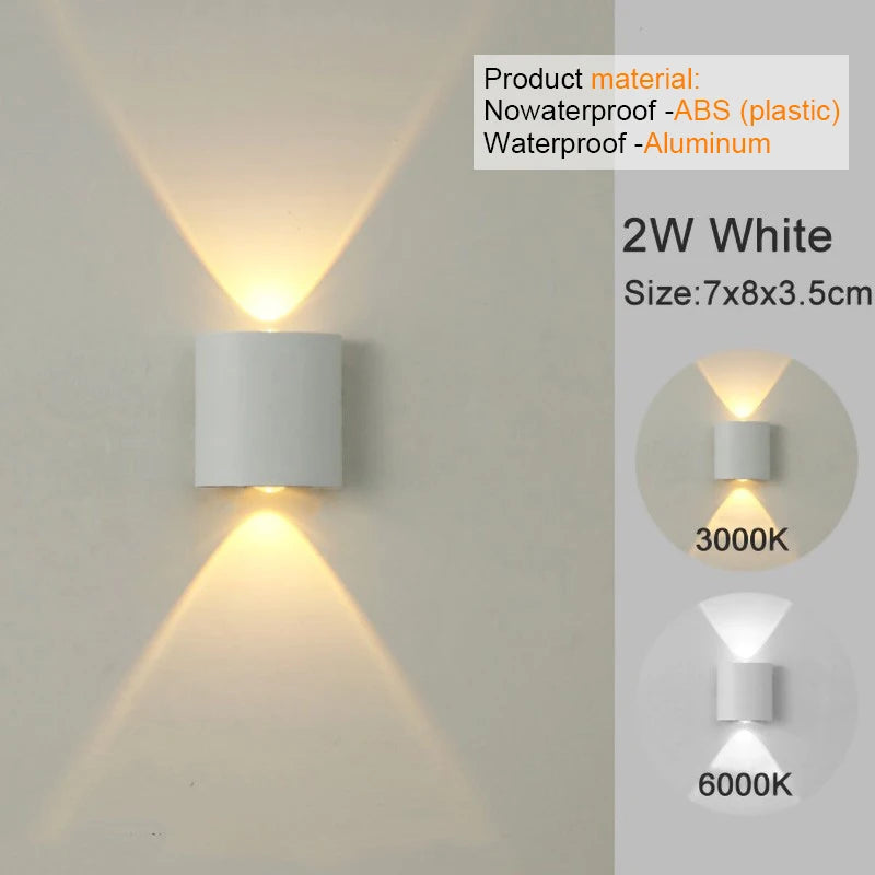 Apliques de pared LED modernos para interiores y exteriores, luces blancas de montaje en pared para sala de estar, pasillo, dormitorio, decoración