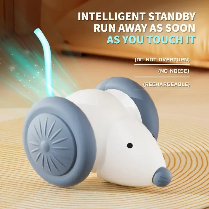 Pet Toys Interactive Cat Toy Electric Mouse Car - Automatic Teaser with Smart Obstacle Avoidance Pet Products 