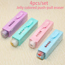 1Pcs Kawaii Push-pull Design Cat Paw Rubber Erasers Student Correction Tool Kids School Office Supplies Gift Creative Stationery