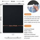 Cordless Retractable Roller Shades Black Home Office Windows Sunshade Thermal blinds without drilling blackout curtain