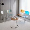 Modern Simple Household Transparent Dining Chair Backrest Single Person Leisure Net Red Table Plastic Chair Makeup Chairs  стул