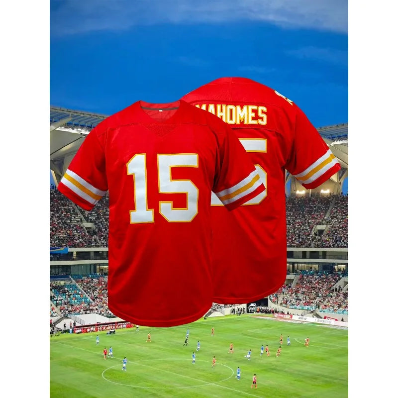 2025 Patrick Mahomes Chiefs Jersey #15 Absorb Sweat Training Outdoors Exercise Uniform Football For Unisex Jersey