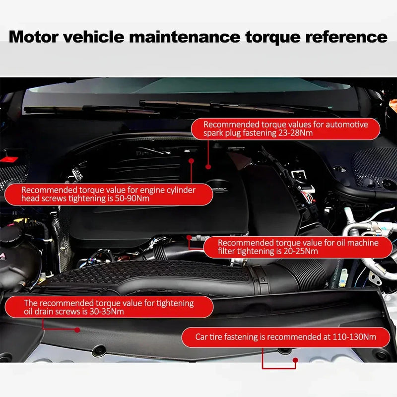 5-60N.m Torque Wrench 3/8 Inch Square Drive Torques Key ±3% High Precision Torque Wrench Professional Bicycle Automotive Tool