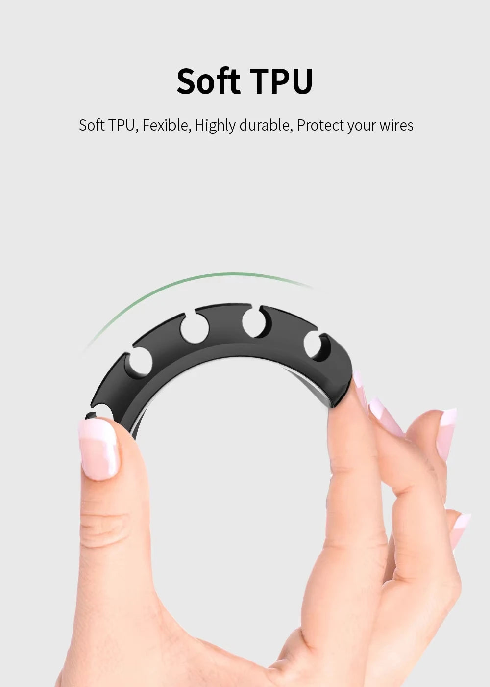 NNBILI 2024 New USB Cable Organizer Self-adhesive Cable Clips Silicone Fixer Wire Management for Home Car Interior Accessories