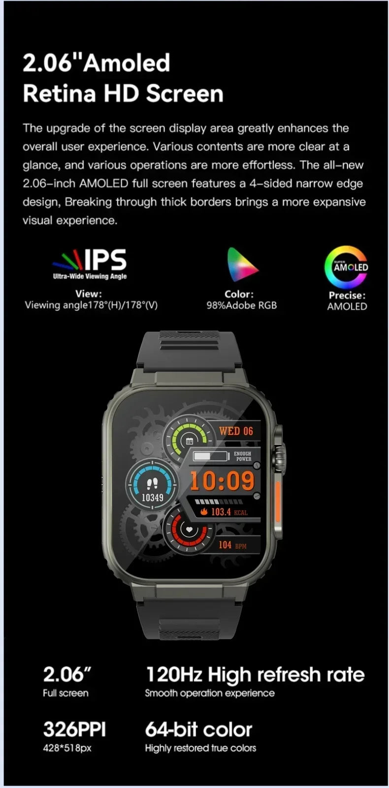 Microwear Ultra Ai3 Smartwatch: 4G SIM Card Android 2.2'' Amoled, AI Health Monitoring, 180° Rotary Camera, 256GB Storage