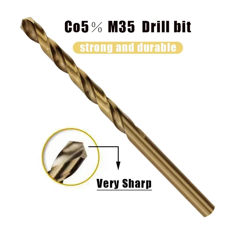Cobalt High Speed Steel Twist Drill Bit M35 Stainless Steel Tool Set Of Drills Accessories For Metal Stainless Steel Drilling