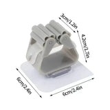 2/4/5/10Pcs Wall Mounted Mop Organizer Holder Adhesive Broom Hanger Hooks Bathroom Kitchen Storage Racks Home Accessories