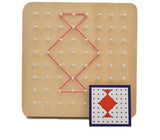 Montessori Baby Creative Toy Graphics Rubber Tie Nail Boards with Cards Childhood Education Preschool Kids