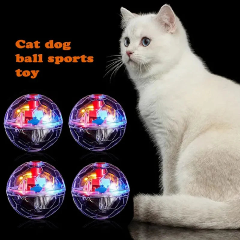 3 pelotas interactivas para gatos con flash, equipo paranormal, juguetes fantasma, bolas de movimiento, juguete ligero para mascotas, flash, movimiento de caza.