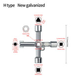 Electric control cabinet car elevator cross key wrench water meter valve key internal triangle wrench multi-purpose tool