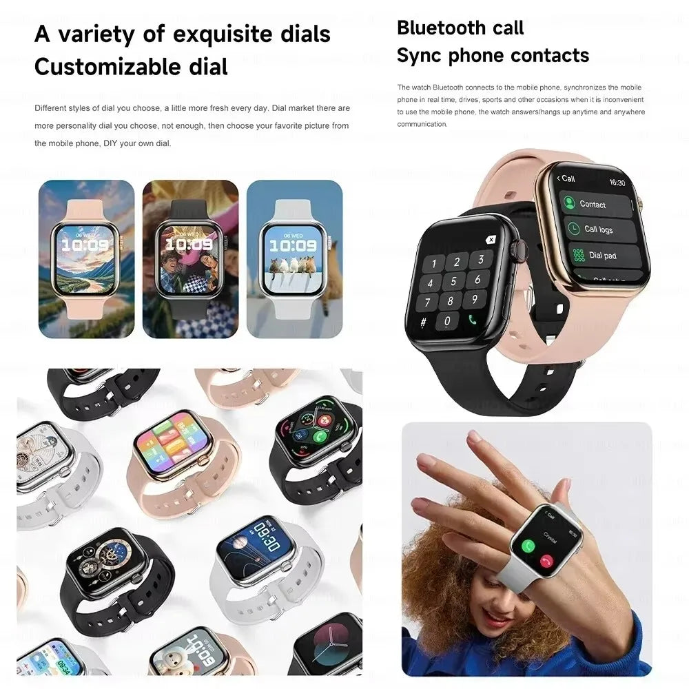 NEW Smart Watch Series 10 HD Screen Custom Dial Wireless Charging Men BT Call NFC Women Sport GPS Smartwatch For IOS Android