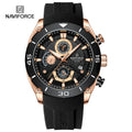 NAVIFORCE Sport Watch for Men Waterproof Quartz Wristwatch Chronograph Military Clock With Luminous Reloj Hombre Male Gift 2024