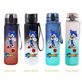 650ML Sonic Hedgehog Sport Water Bottle Large Capacity Cartoon Portable Plastic Water Bottle Drinking Cup Student Birthday Gifts