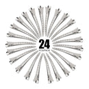 Pinzas de metal para el cabello para mujer, horquillas plateadas para peinar y seccionar, 24/30/50 piezas, pinza de cocodrilo para rizos largos y gruesos, bricolaje 