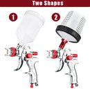 1.4mm 1.7mm 2.0mm Professional HVLP Spray Gun Home Automatic Paint Spray Gun Tool, 600ml No Clean Disposable Measuring Cup 10pcs