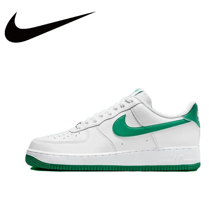 Nike Original White Air Force 1 07 Low Trendy Board Shoes Lightweight Breathable Mens Casual Shoes