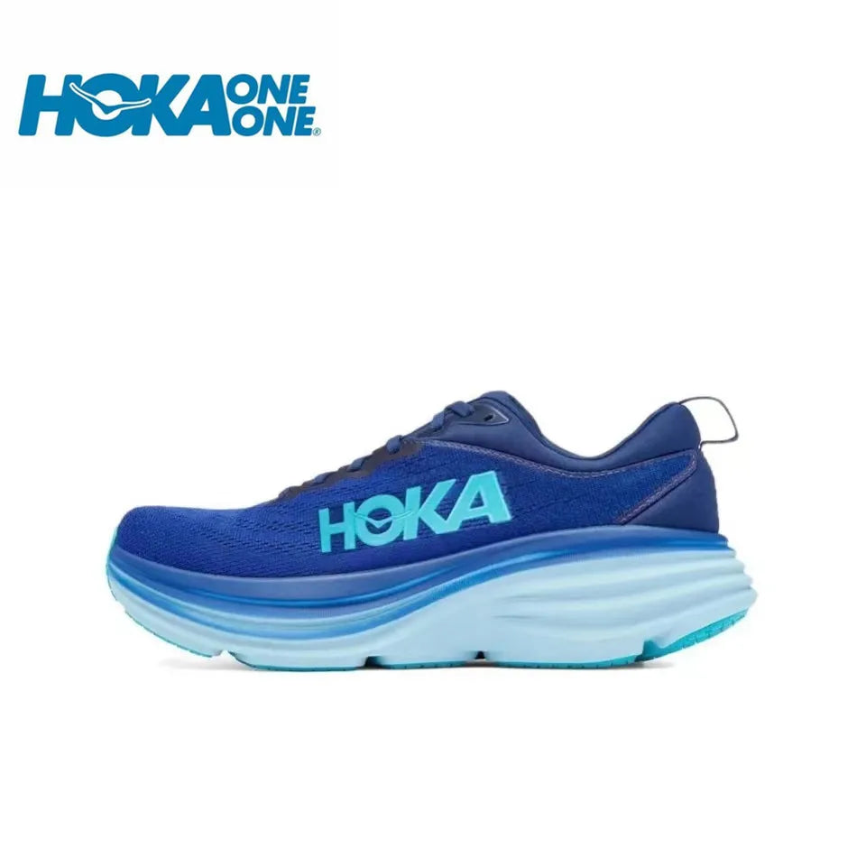 HOKA Sport Running Shoes Bondi 8 Breathable Anti-Slip Cushioning Road Runs Shoes Men Sport Shoes Lifestyle Outdoor Sneaker Women