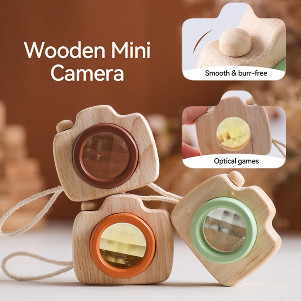 1Pc Wooden Baby Montessori Toys Fashion Camera Pendant Toys for Kids Outdoor Toys Gift Children Wooden Presents Kids Gifts