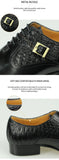 Nice Men Black Brown Leather Oxford Brogue Dress Shoes Office Men's Leather Men's Pair with Suit Jeans Side Lace Up Buckle Stylish