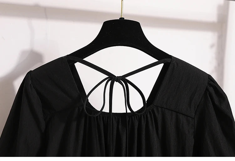 Plus Size Shirts & Blouses Women Summer 2025 New Arrival Korean Fashion Tops Short Puff Sleeve Loose Sweet Blouse Woman L-4XL