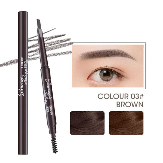 Waterproof Double-Headed Eyebrow Cosmetics Pencil 5 Colors Natural Long-Lasting Makeup Tattoo Paint for Eyebrows