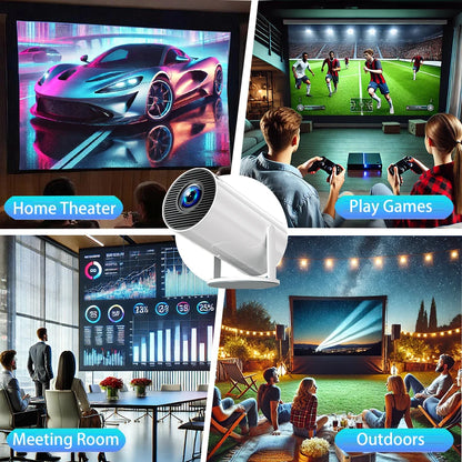 Projector 4K Native HD 1080P Dual Wifi6 Cinema Portable Projetor Built-in Android System suitable for home/outdoor/office