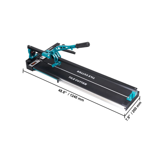 SucceBuy Manual Tile Cutter Laser Positioning Single Rails Supporting Feet Professional Push Knife for Cutting Ceramic Porcelain