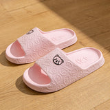 Summer Women Casual Slippers Cute Bear Indoor Soft Sole Outdoor Non-slip Air Cushion Lightness Men Fashion Flat Shoes