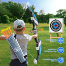LED Light Up Bow and Arrow Set for Kids, Archery Toys, Ages 4-8-12, with 10 Suction Cup Arrows, Target and Quiver, Boys 